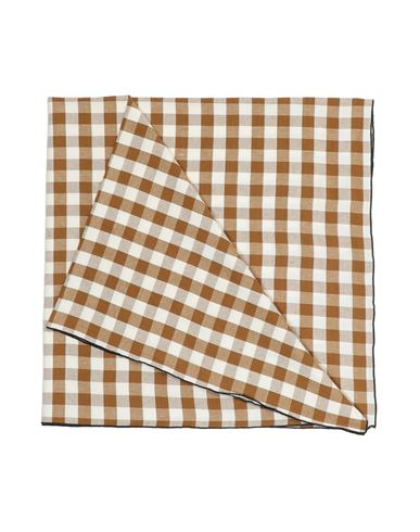 Maison De Vacances Table Cloth Bourdon Mimi Vichy 145x145 Tablecloth Military Green Size - Linen, Co In Brown