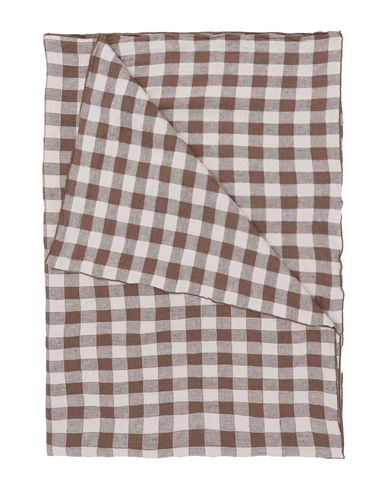 Maison De Vacances Table Cloth Bourdon Vintage 170x170 Tablecloth Brown Size - Linen