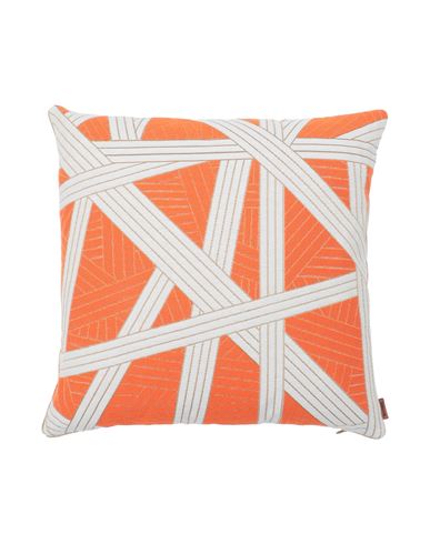 Missoni Home Nastri Cushion 40x40 Pillow Or Pillow Case Orange Size - Cotton, Viscose, Polyester, Ac