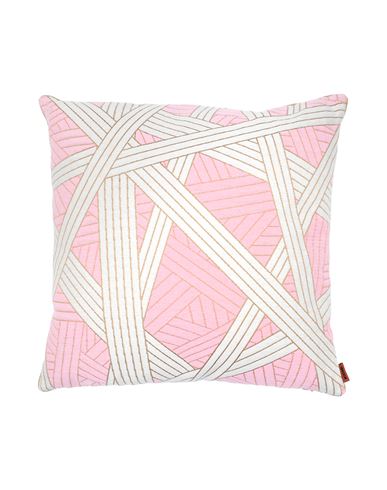Missoni Home Nastri Cushion 40x40 Pillow Or Pillow Case Pink Size - Cotton, Viscose, Polyester, Acry