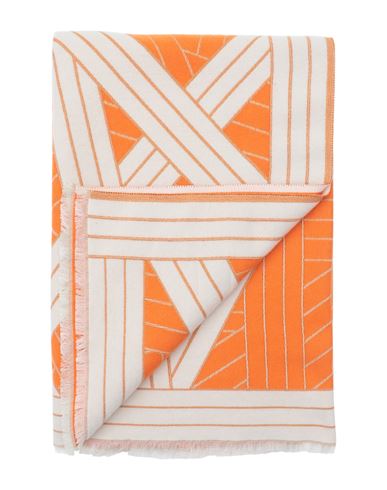 Missoni Home Nastri Throw 135x190 Blanket Or Cover Orange Size - Wool, Cashmere, Silk