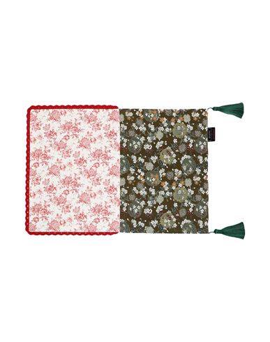 SELETTI SELETTI HYBRID-PENTESILEA PLACEMAT AND RUNNER MILITARY GREEN SIZE - COTTON, POLYESTER