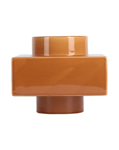 Normann Copenhagen Deko Object - Medium - S3 Vase Light Brown Size - Ceramic In Orange