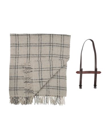 Emporio Armani Woman Blanket Or Cover Beige Size - Acrylic, Wool, Polyester, Polyamide, Cow Leather