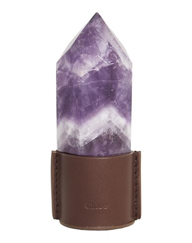 Chloé Woman Design Object Purple Size - Amethyst, Brass, Leather