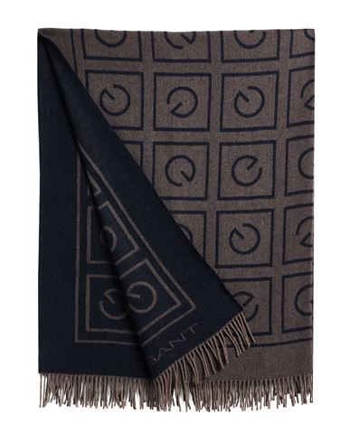 Gant Blanket Or Cover Khaki Size - Recycled Cotton, Lambswool, Acrylic, Polyester