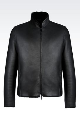 Armani Collezioni Men Leather And Fur at Armani Collezioni Online Store