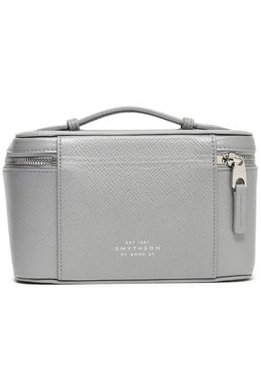Smythson Textured-leather Jewelry Case In Light Grey