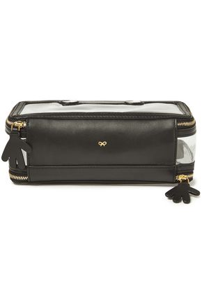 Anya Hindmarch Woman Leather-trimmed Pvc Cosmetic Case Black