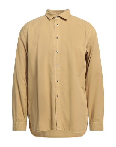 Xacus Man Shirt Ocher Size Xxl Cotton In Yellow