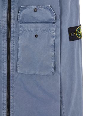 Stone island outlet dyed canvas overshirt