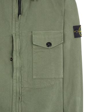 Stone island brushed deals cotton overshirt