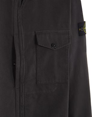 Stone island brushed cotton on sale overshirt