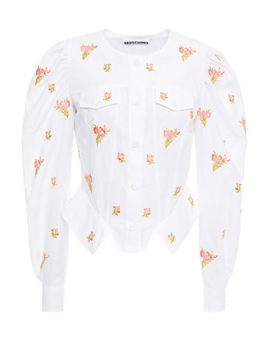 Moschino Woman Shirt White Size 4 Cotton