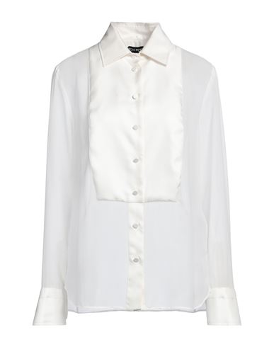 Shop Tom Ford Woman Shirt Ivory Size 6 Silk In White