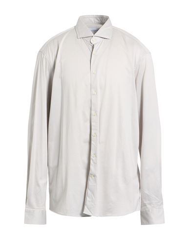 Baldessarini Man Shirt Light Grey Size 18 Cotton In Gray