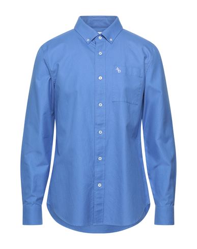 Man Shirt Azure Size S Cotton