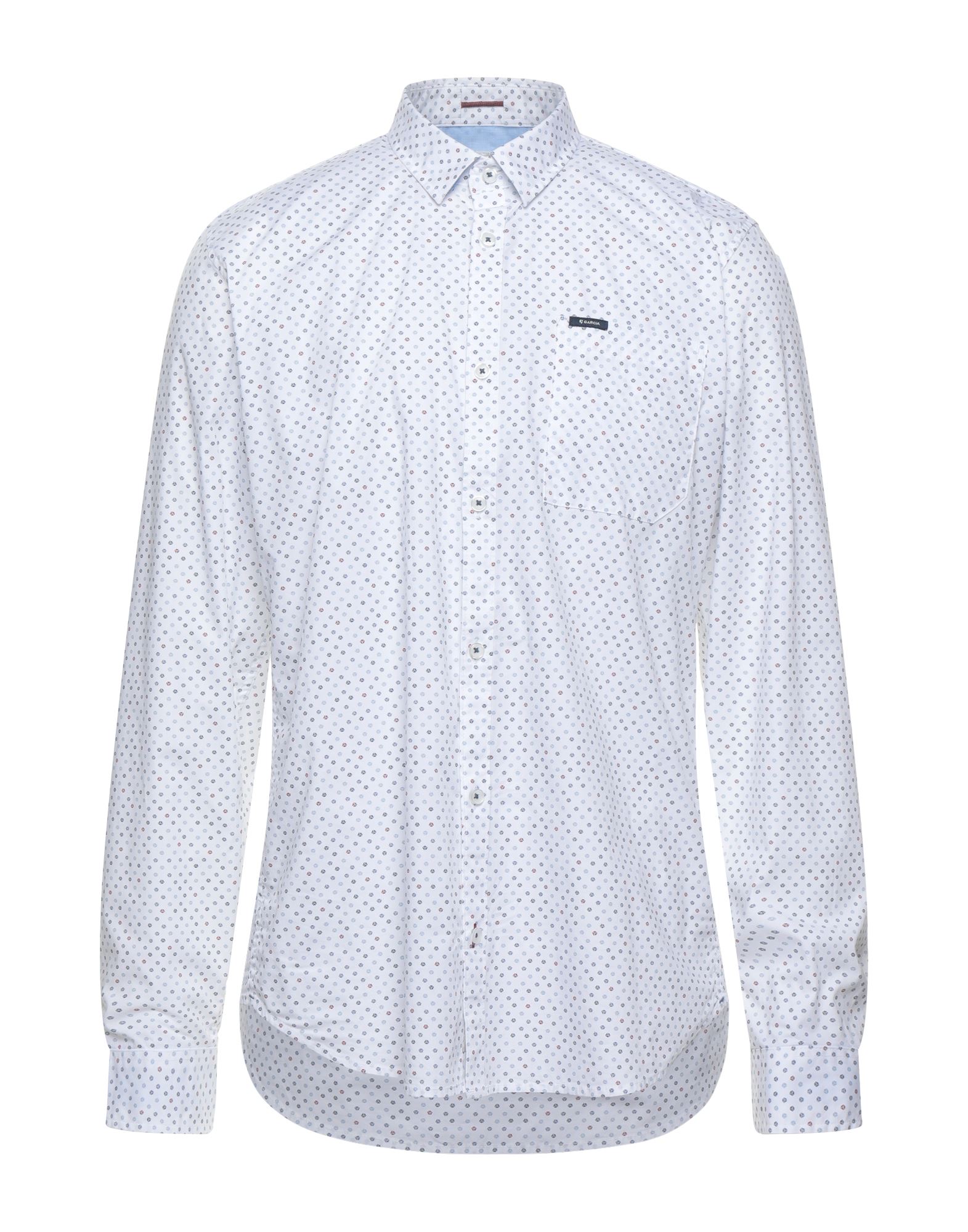 ＜YOOX＞ ★47%OFF！GARCIA メンズ シャツ ホワイト S コットン 97% / ポリウレタン 3%画像