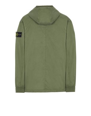 Hooded overshirt stone outlet island