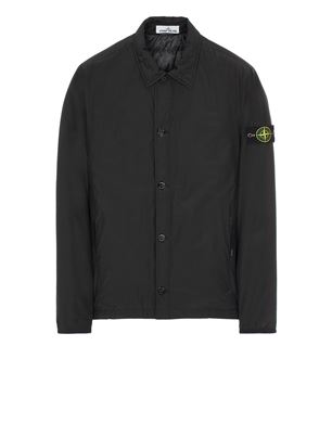 Stone island black store overshirt jacket