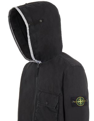 Stone island brushed 2025 canvas hooded jacket