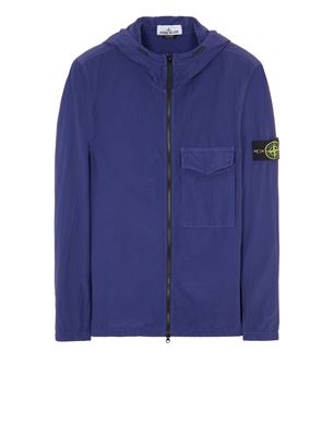 stone island canvas hooded overshirt