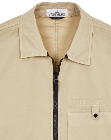 stone island cotton twill overshirt