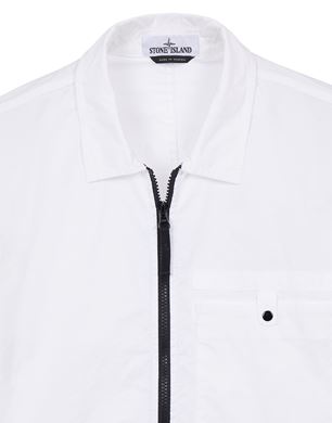 stone island overshirt white