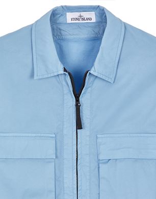 Stone island overshirt light on sale blue