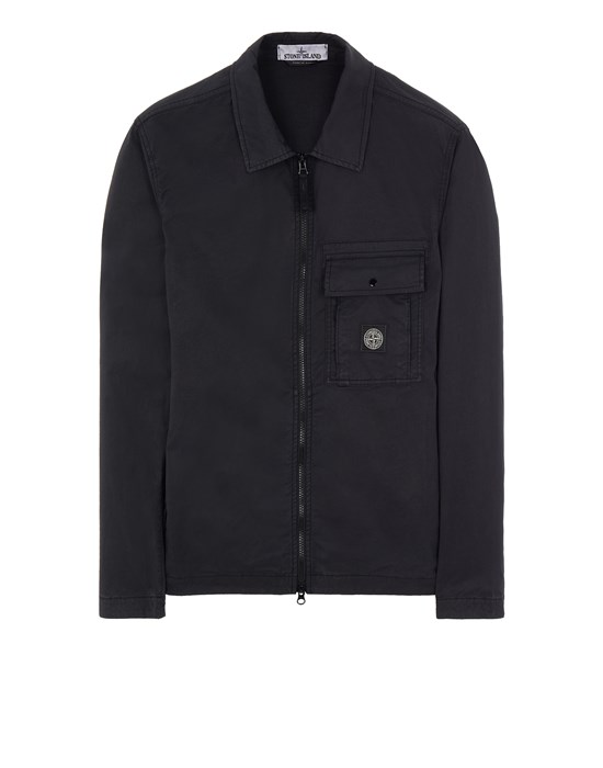Sold out - STONE ISLAND 10419  SUPIMA® COTTON TWILL STRETCH TC Over Shirt Man Black