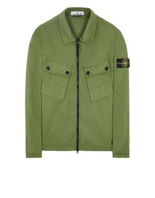 Stone island overshirt olive hot sale green