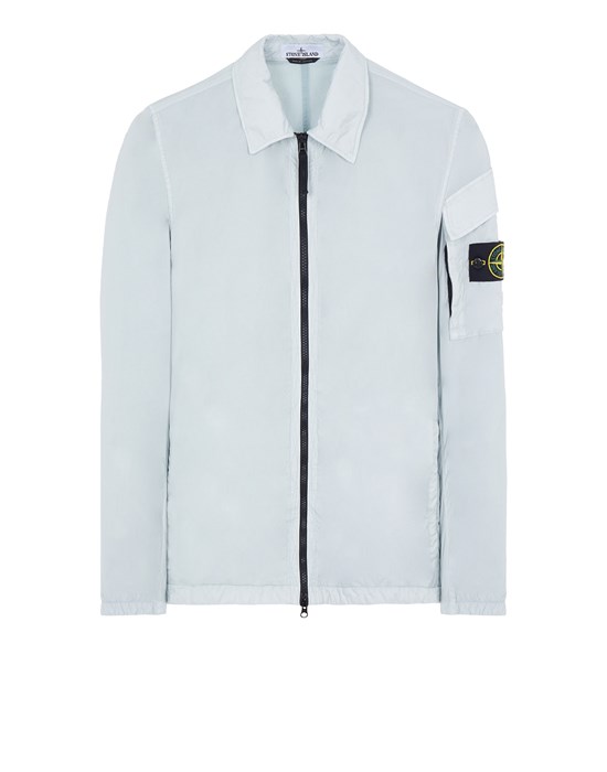  STONE ISLAND 10223 GARMENT DYED CRINKLE REPS R-NY Over Shirt Man Pearl Gray