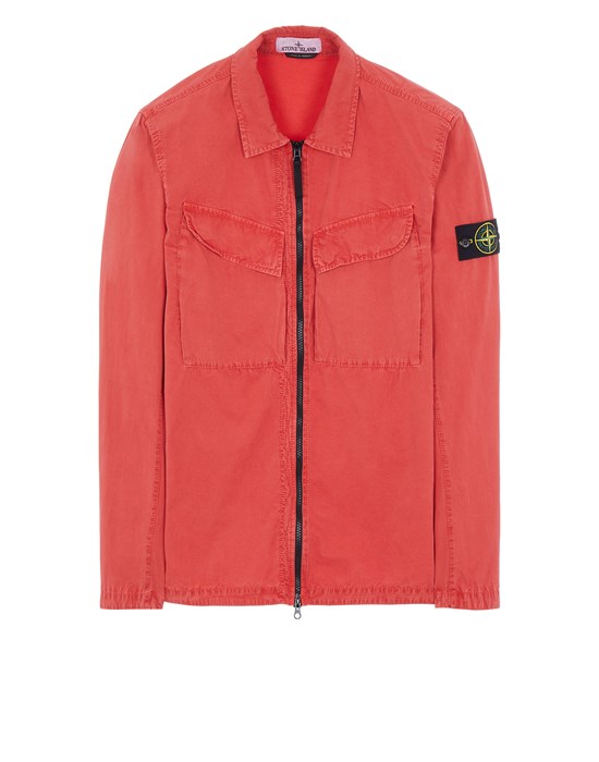  STONE ISLAND 101WN T.CO+OLD Overshirt Uomo Rosso