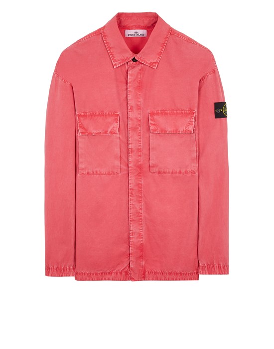 Over Shirt Herr 115WN 'OLD' TREATMENT Front STONE ISLAND