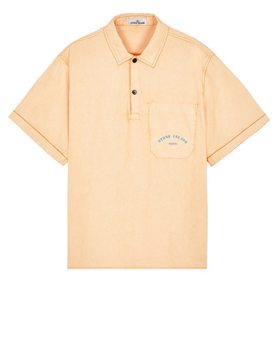 Sold out - STONE ISLAND 111X3 STONE ISLAND MARINA  Over Shirt Herr Orangefarben