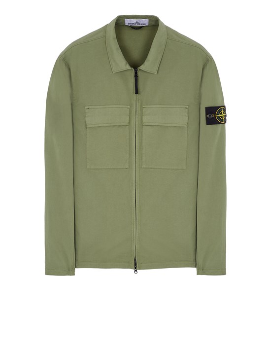 Sold out - STONE ISLAND 10210 SUPIMA® COTTON  Over Shirt Man Sage Green
