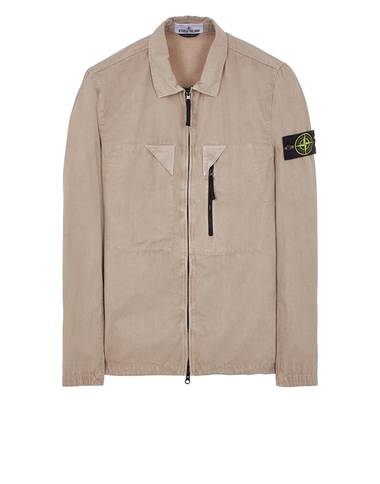 Over Shirt Herr 106WN 'OLD' TREATMENT Front STONE ISLAND