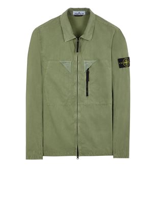 Stone island hot sale overshirt sage