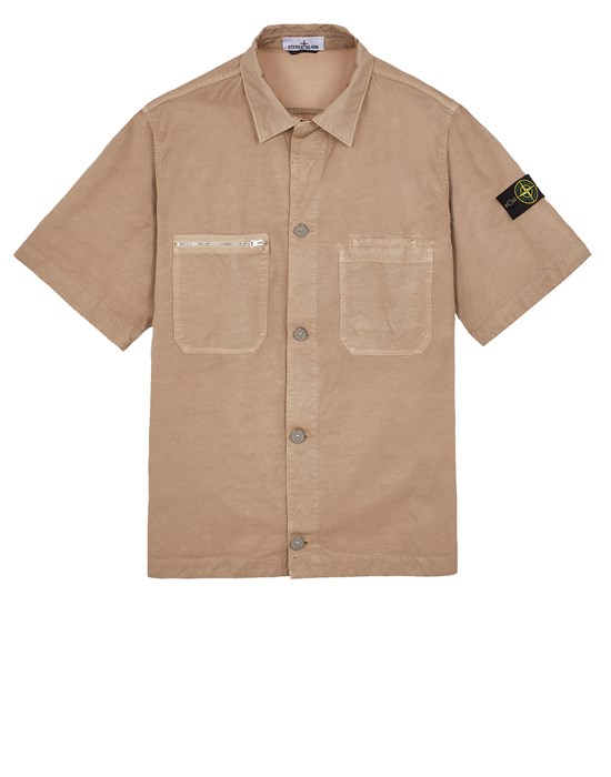  STONE ISLAND 11429 Short Sleeve Overshirts Man Dove Gray