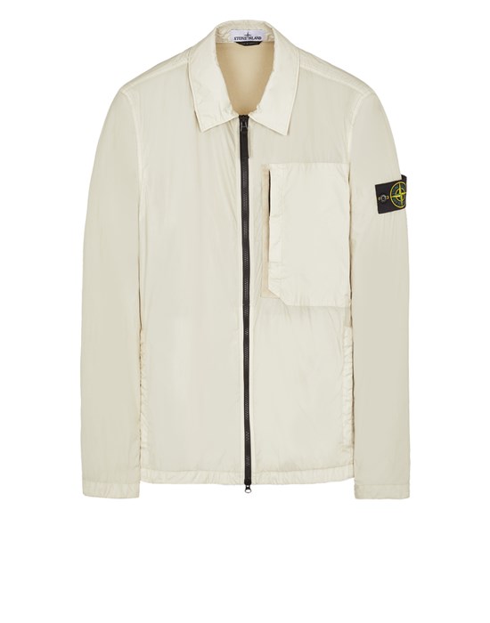  STONE ISLAND 10723 GARMENT DYED CRINKLE REPS RECYCLED NYLON Surchemise Homme Stuc