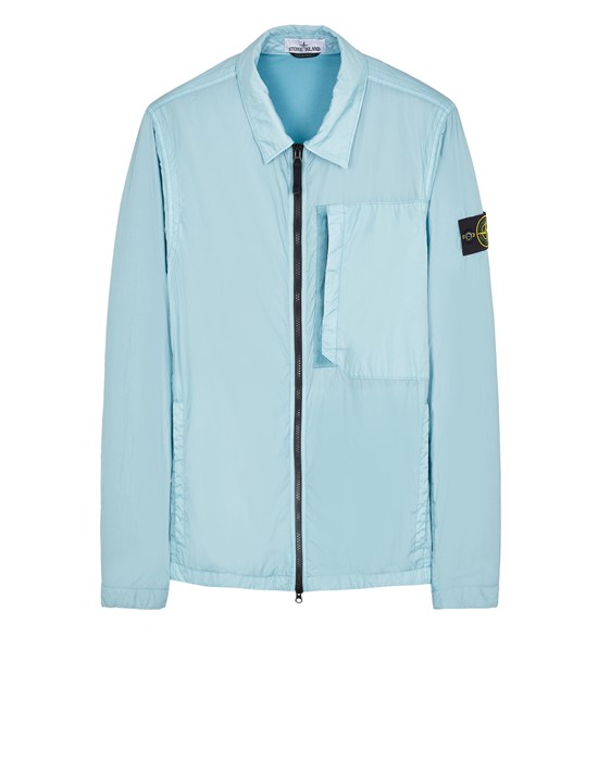 Over Shirt Man 10723 GARMENT DYED CRINKLE REPS RECYCLED NYLON Front STONE ISLAND