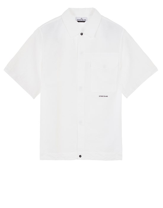 Stone Island Shirts White Cotton, Hemp