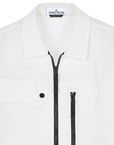 stone island overshirt white