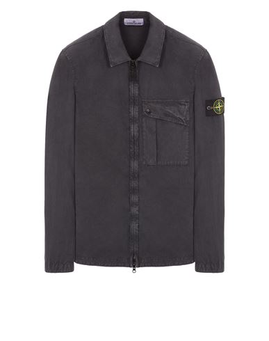 Mens black hot sale stone island overshirt