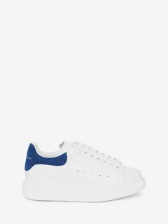 white and navy blue alexander mcqueen sneakers