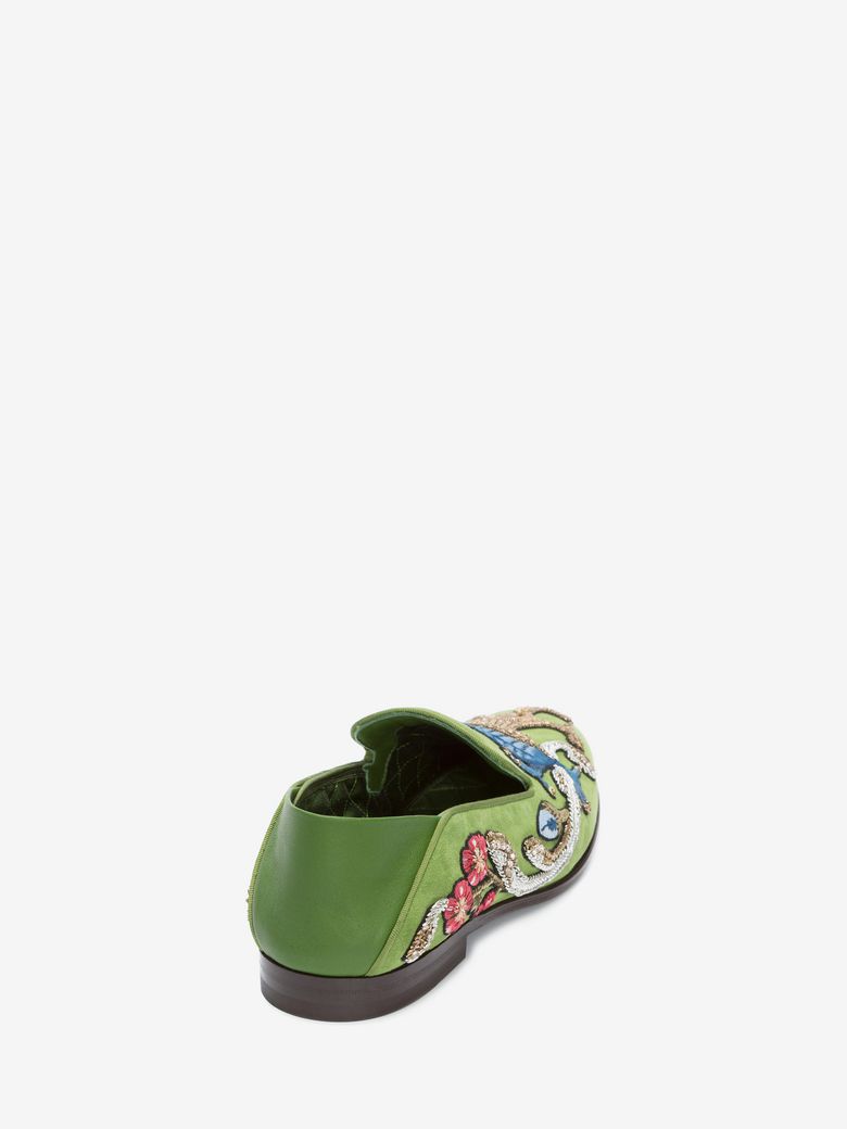 ALEXANDER MCQUEEN EMBROIDERED SLIPPER