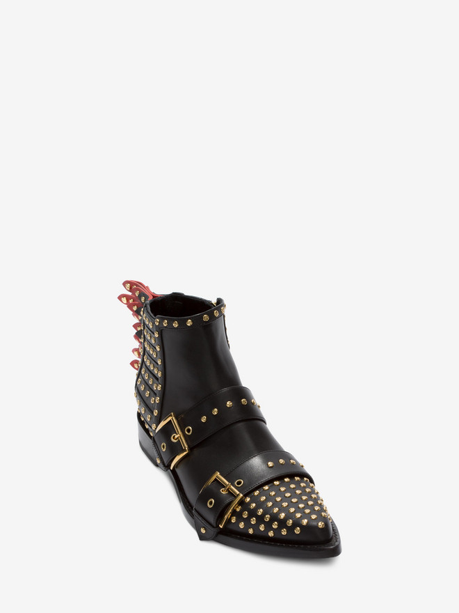 Fringed Studded Ankle Boot | Alexander McQueen