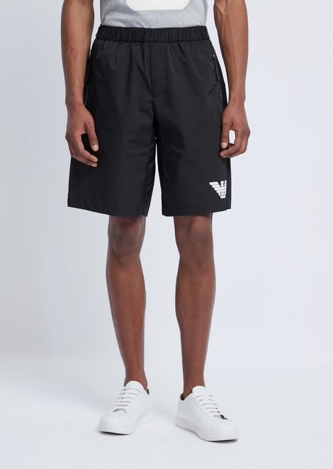 R-EA-MIX shorts in tech twill with reflective details | Man | Emporio ...