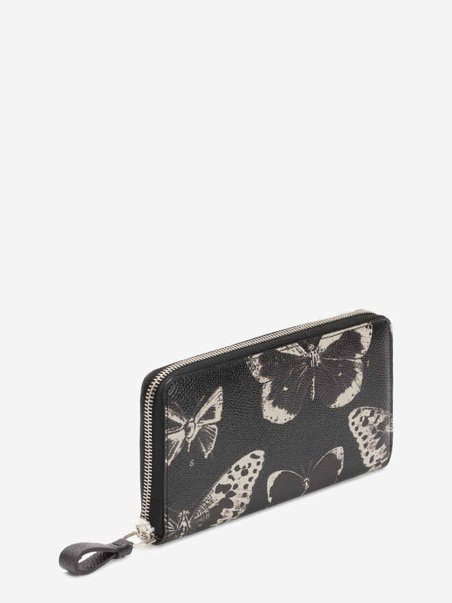 Victorian Moth Long Zip Wallet | Alexander McQueen