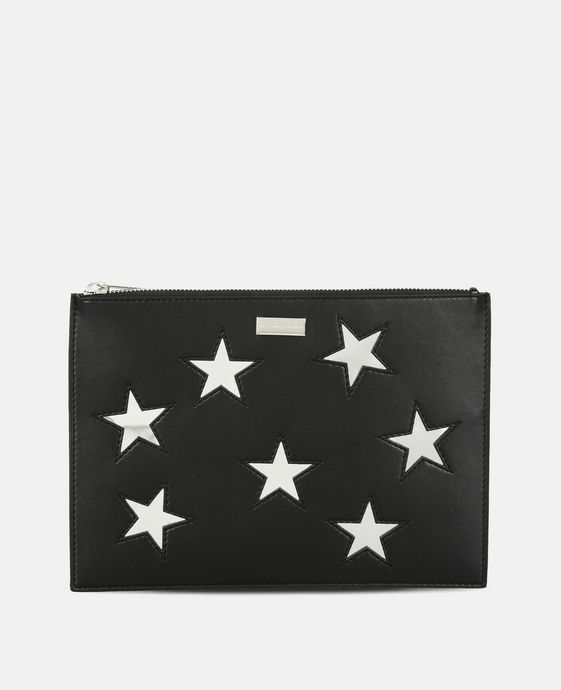 Black Metallic Stars Document Case
